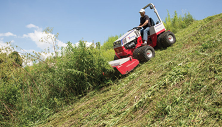Ventrac rough cut mower on 30 degree slope. Click image for details.