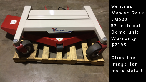 Used Ventrac Mower Deck LM520 - 52 inch wide cut. Demo Unit. Click the image for more detail