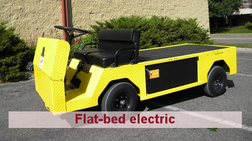 Cushman Motors Minneapolis rents industrial flat bed electric vehicles