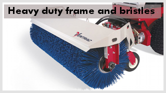 Ventrac HB580 broom's heavy duty frame and bristles