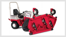 Ventrac tractor mower attachment - flip deck for easy maintenance