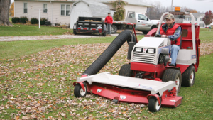 Ventrac collection system mowing and vacuuming – Cushman Motor Company