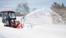 Ventrac 4500 blows snow up to 40 feet. Click image for specs on snow blower
