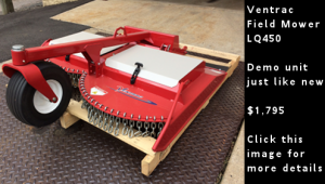 Ventrac LQ450 Field Mower - Demo unit just like new - click this image for more details