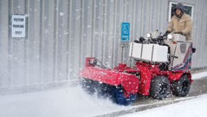 Ventrac SSV tackles sidewalk snow