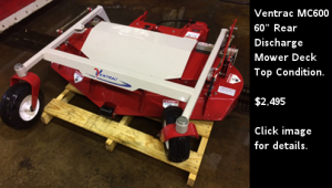 Used Ventrac MC600 60" Rear Discharge Mower Deck