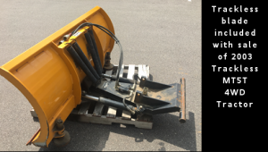 Trackless blade included with 2003 MT5T 4WD tractor sale