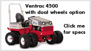 Ventrac 4500 compact tractor with dual wheels option