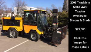 Used 2006 Trackless MT6T 4WD Tractor with snowblower, broom and v-blade. Click this image for more details.