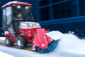 Ventrac KJ520 sweeper - links to Compact Tractor page
