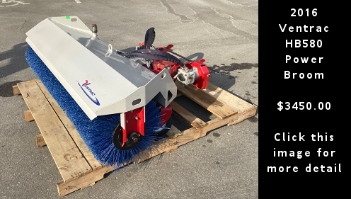 Used 2016 Ventrac HB580 Power Broom. $3450.00 Click this image for more detail.